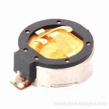 10 x 3.4 Coin Type Vibration Motor with Spring Contacts, 3V DC Rated Voltage, 14,000rpm Rated Speed
